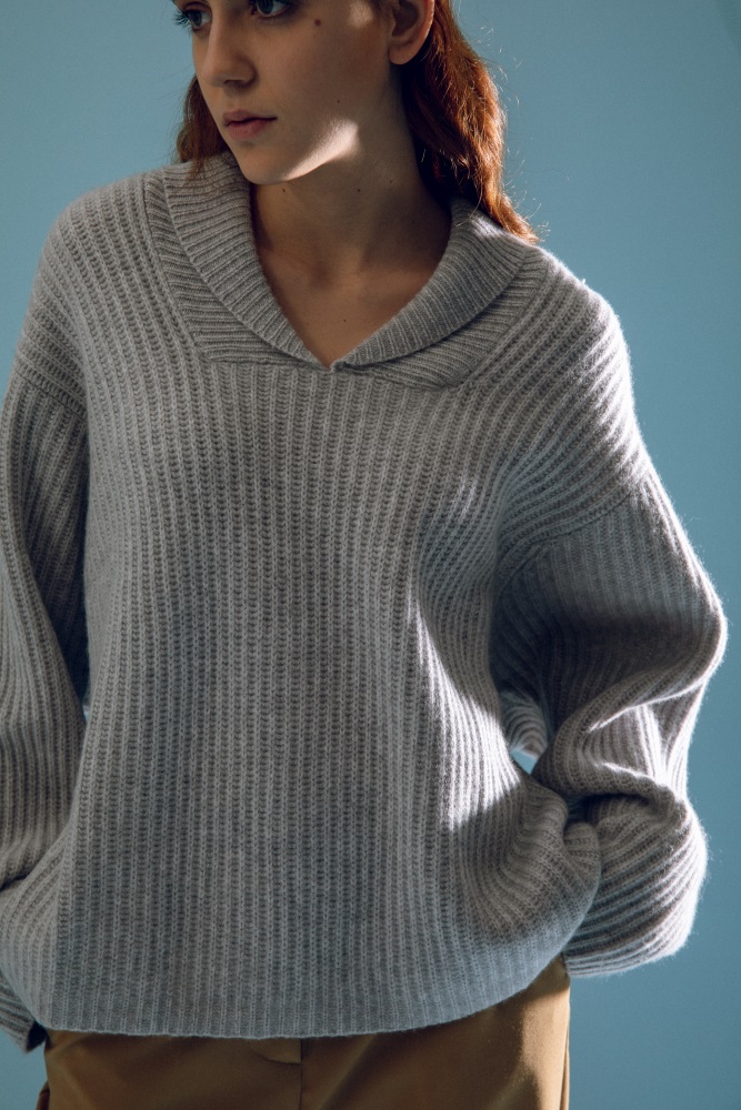 Vee Neck Long Pullover